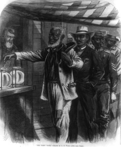 1870 Fifteenth Amendent established the right of the black male to vote