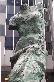 A statue on Fifth Avenue in NYC depicts an Amazon woman with one breast missing so the warrior women could draw the bow back more efficiently